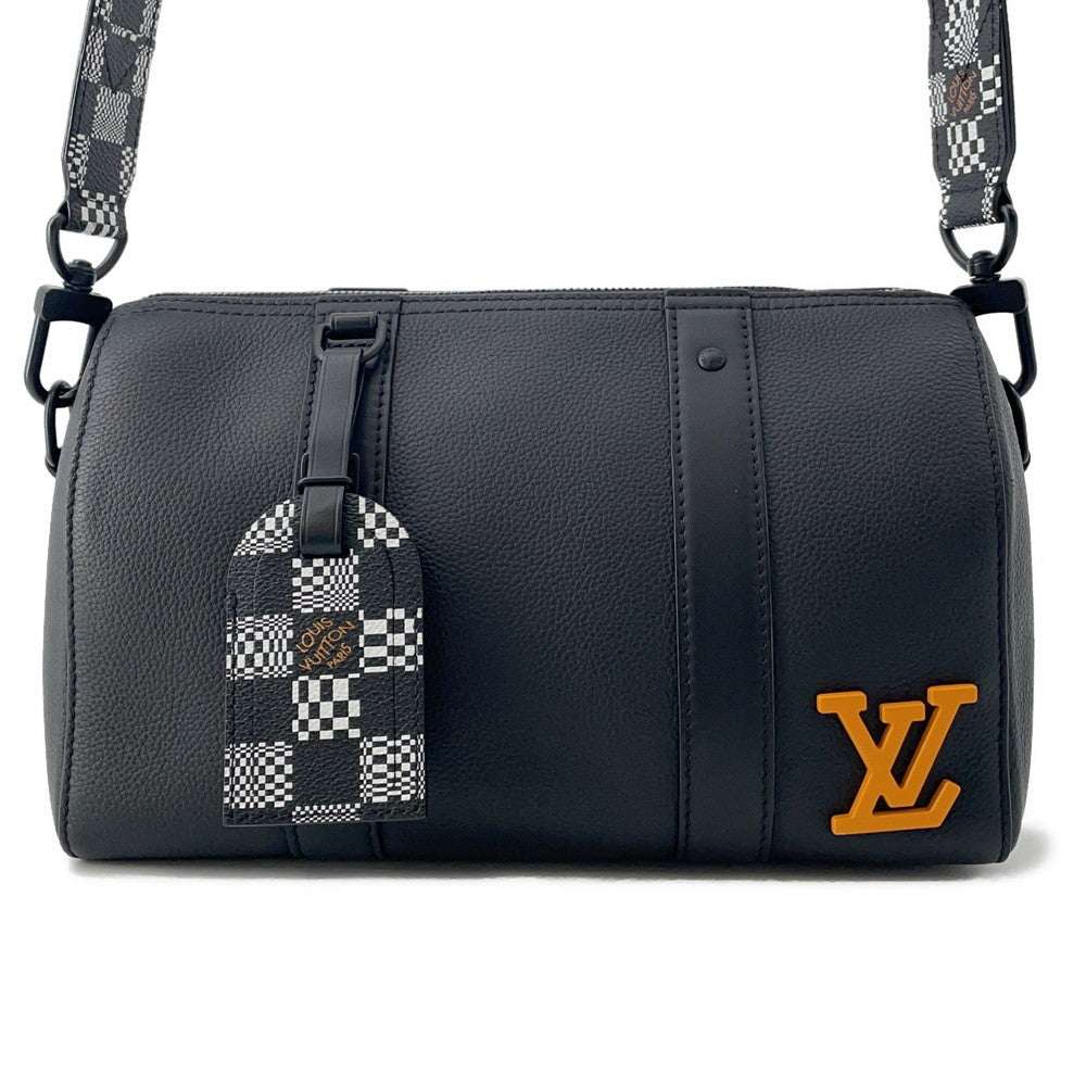 LOUIS VUITTON City?Keepall NoirM57417 Leather Damier Distorted