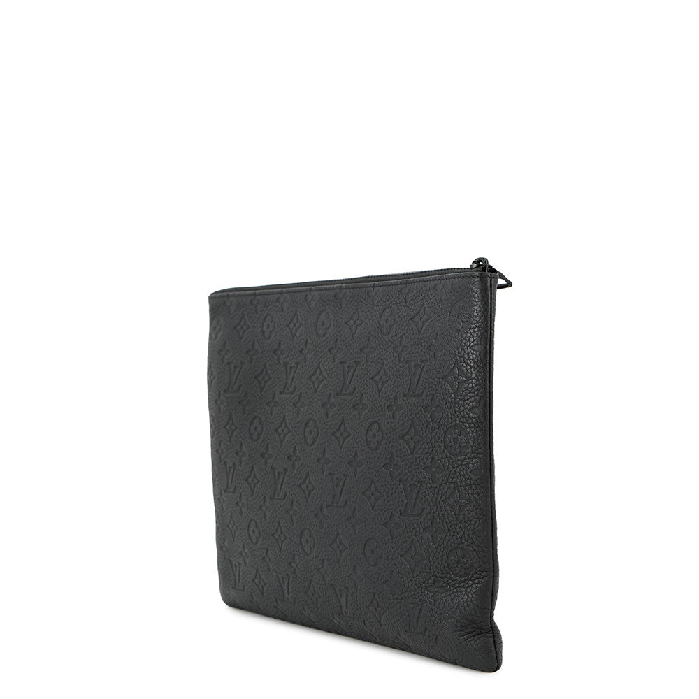LOUIS VUITTON Pochette?A4 NoirM67461 Monogram / Taurillon Virgil Abloh