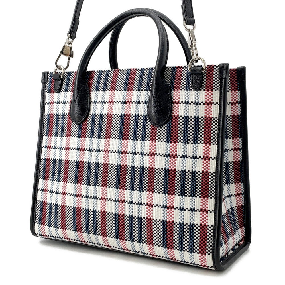 GUCCI Embroidery Tote Bag Multicolor659983 Canvas Leather Size Small