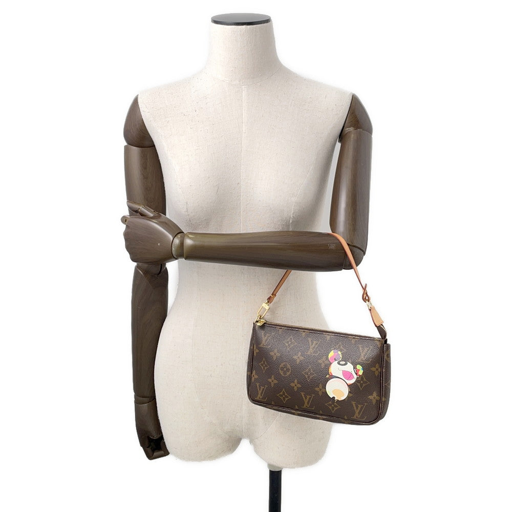 LOUIS VUITTON Pochette Accessoires BrownM51981 Monogram Panda Takashi Murakami