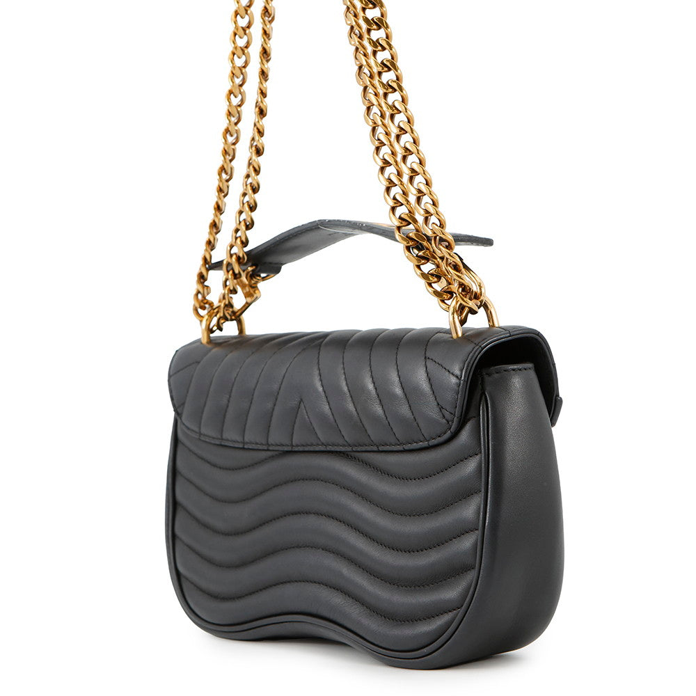 LOUIS VUITTON New Wave ChainBag NoirM51498 Calf Leather Size MM