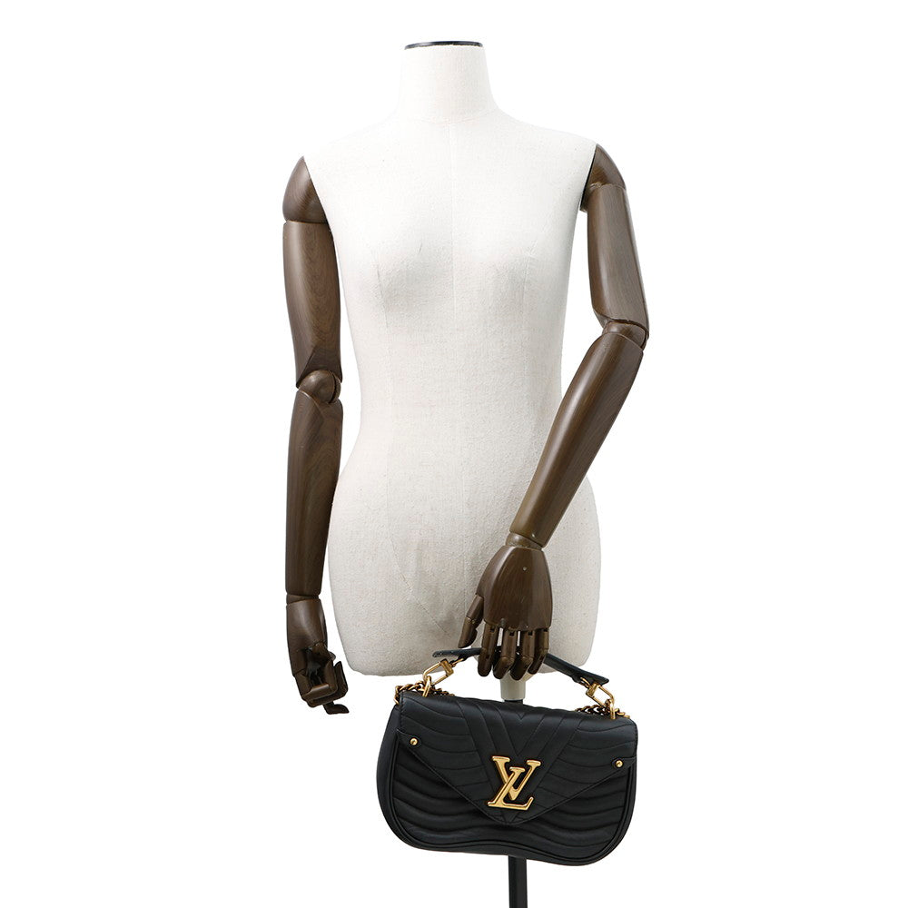 LOUIS VUITTON New Wave ChainBag NoirM51498 Calf Leather Size MM