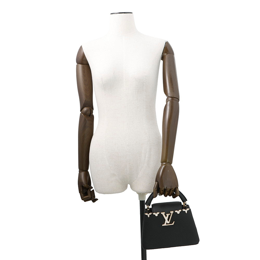 LOUIS VUITTON Capucines MINI NoirM11342 Taurillon Leather Size MINI