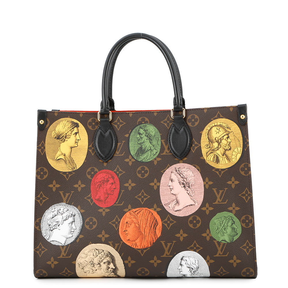 LOUIS VUITTON Onthego Fornasetti MulticolorM59245 Monogram / cameo Size MM