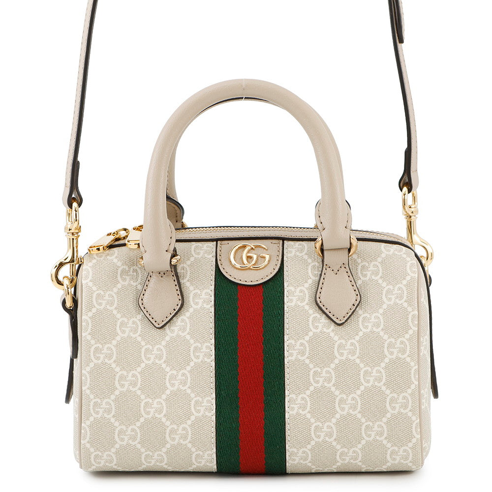 GUCCI Ophidia GG Supreme Travel Bag Beige/White772053 GG Supreme Leather Size Small
