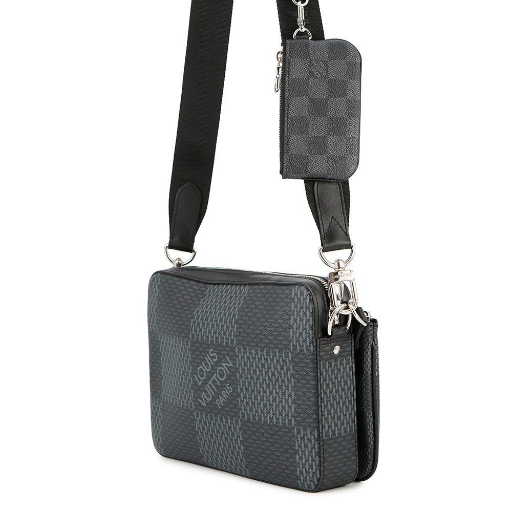 LOUIS VUITTON Trio Messenger NoirN50017 Damier Graphite 3D