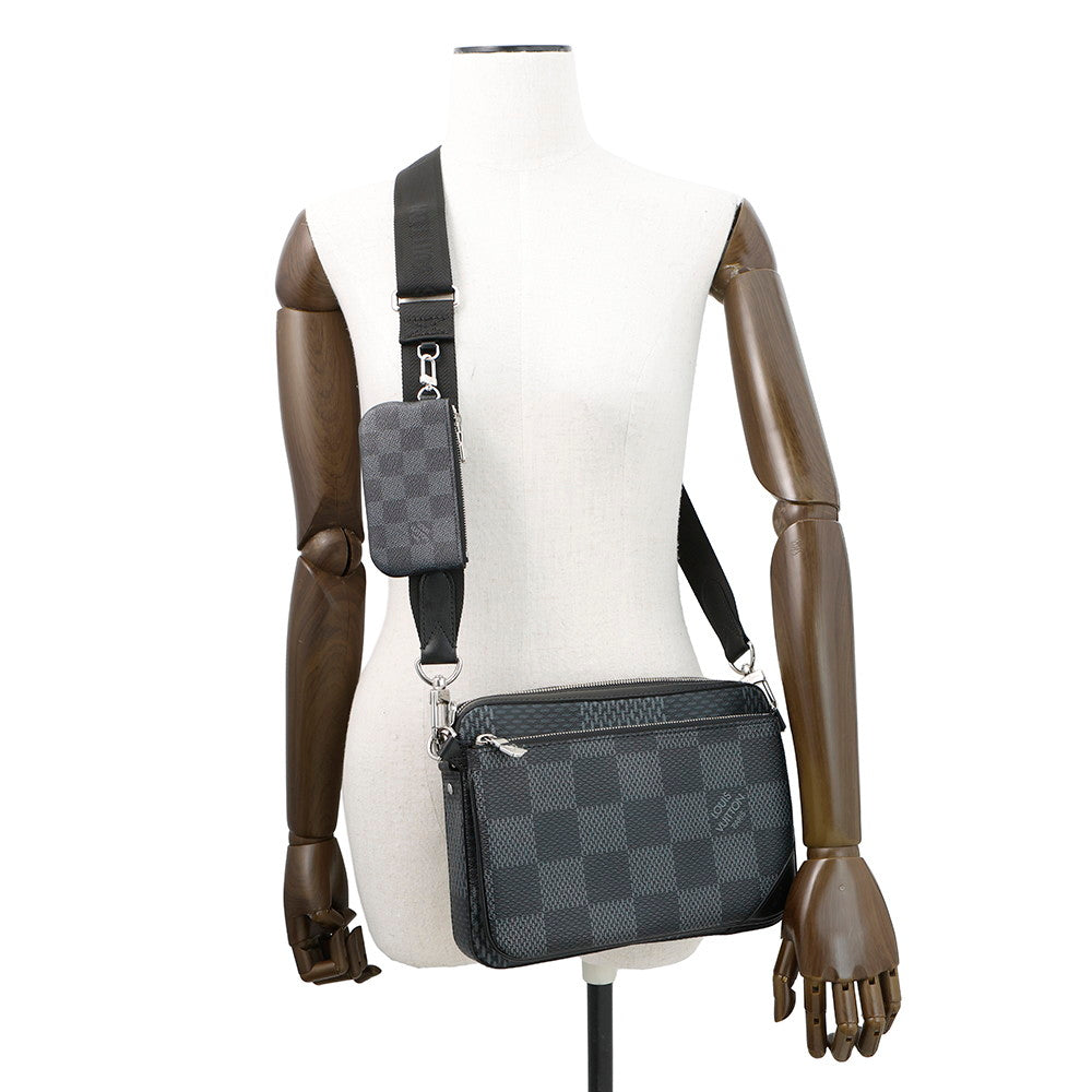 LOUIS VUITTON Trio Messenger NoirN50017 Damier Graphite 3D