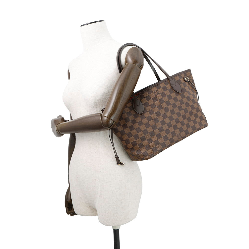 LOUIS VUITTON Neverfull RedN41359 Damier Ebene Canvas Size PM