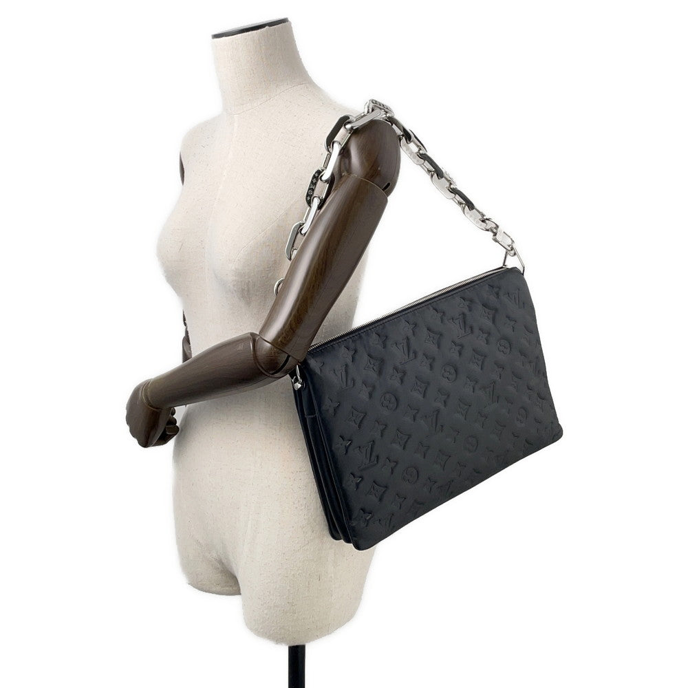 LOUIS VUITTON Coussin NoirM23057 Monogram Lamb Leather Size MM