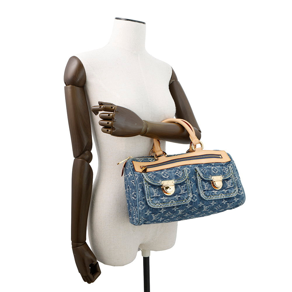 LOUIS VUITTON Neo Speedy Blue/YellowM95019 Monogram Denim