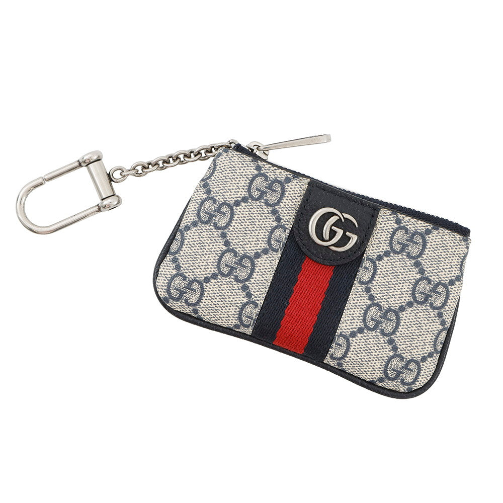 GUCCI Ophidia Key Case Beige/Navy671722 GG Supreme Leather