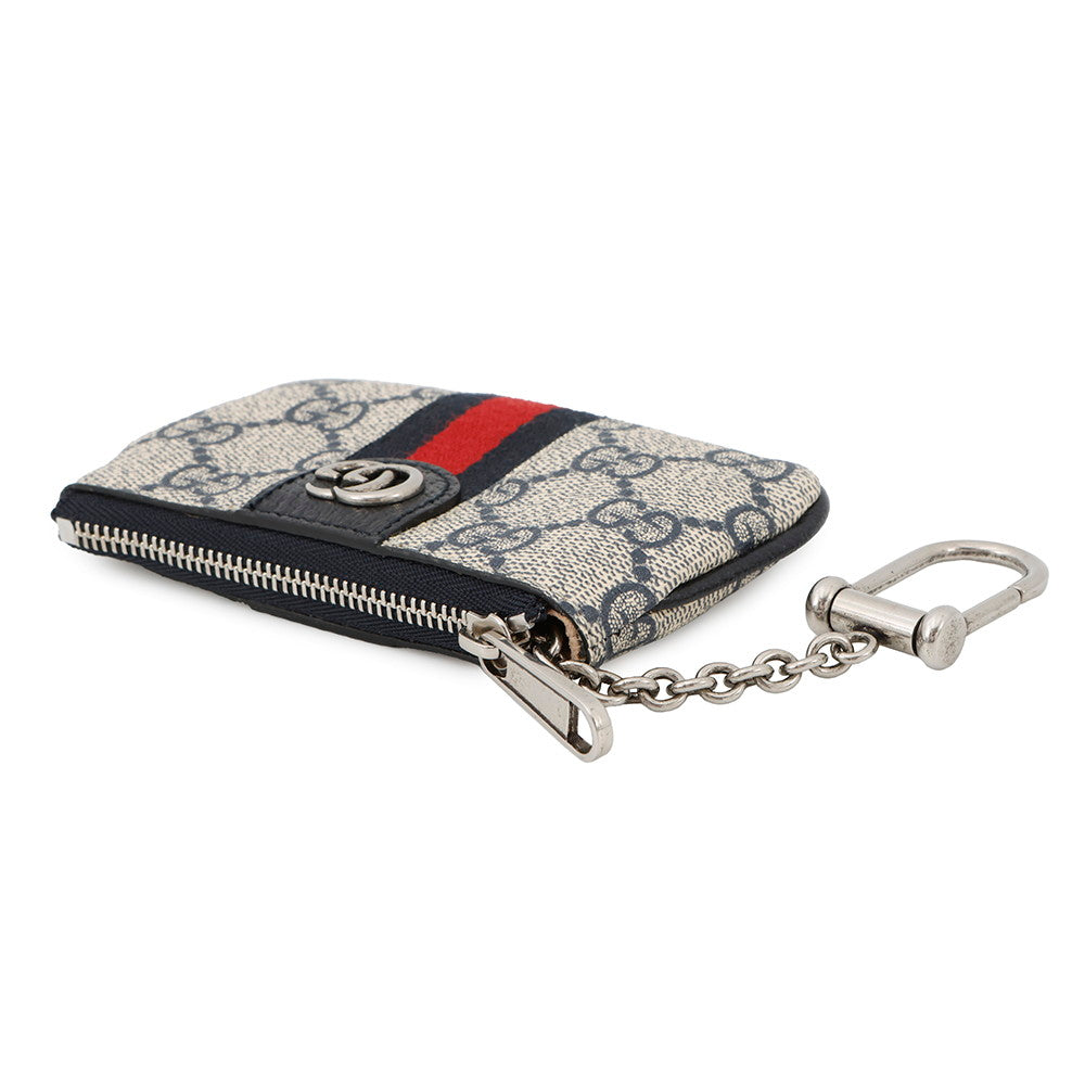 GUCCI Ophidia Key Case Beige/Navy671722 GG Supreme Leather