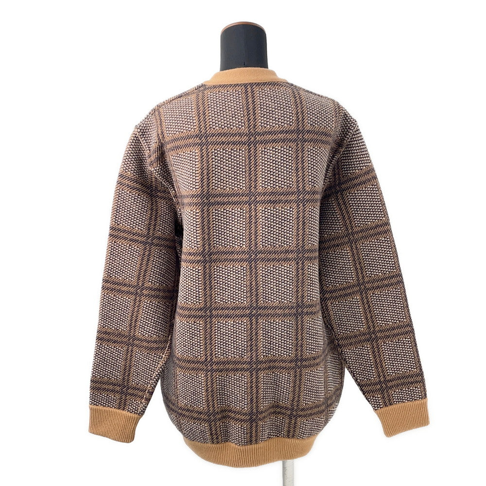 GUCCI Reversible cardigan GG Size XS Brown773903 Lana 95%, Polyamide 4%, Elastine 1%