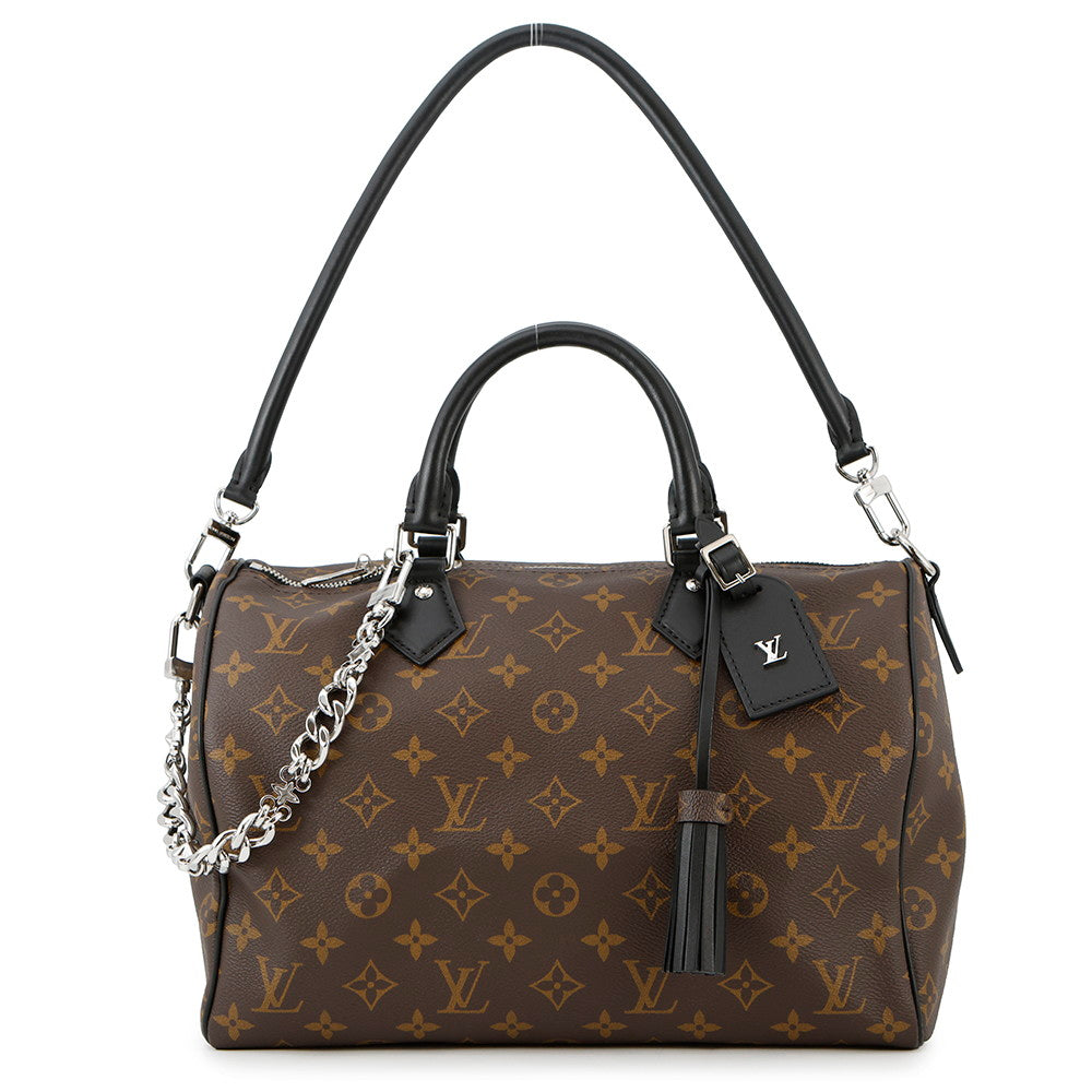 LOUIS VUITTON Speedy Bandouliere Soft NoirM12243 Monogram Size 30