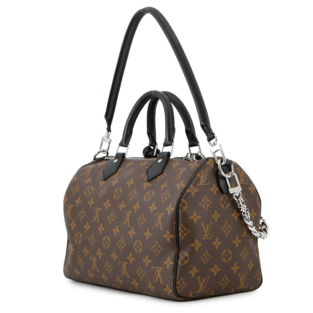 LOUIS VUITTON Speedy Bandouliere Soft NoirM12243 Monogram Size 30