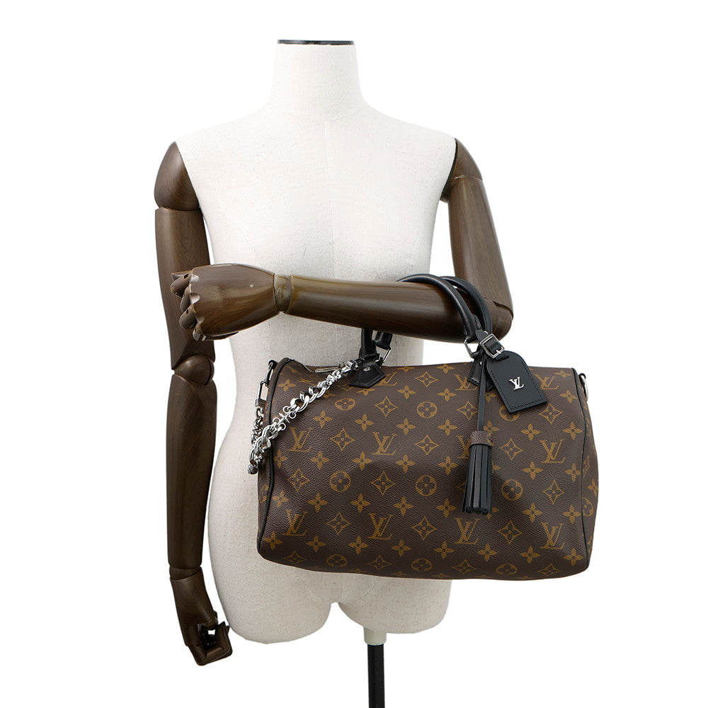 LOUIS VUITTON Speedy Bandouliere Soft NoirM12243 Monogram Size 30