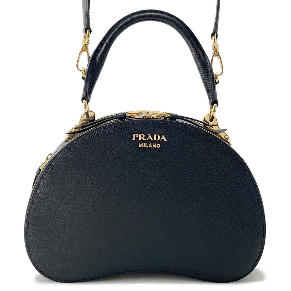PRADA Sydney 2-way Handbag Black1BA238 Saffiano LeatherLeather