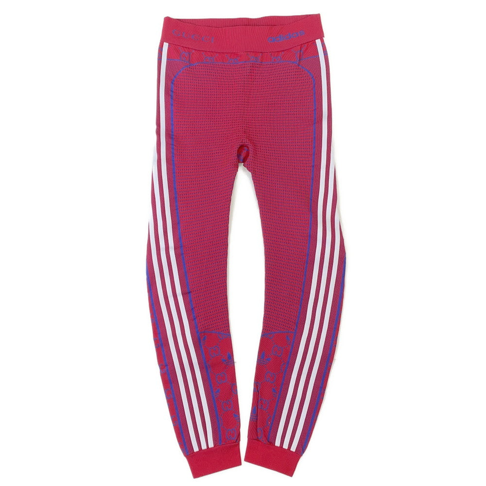 GUCCI Adidas Collaboration GG Jersey Leggings Size M Red/Blue/White713036 Nylon95% Polyurethane5%