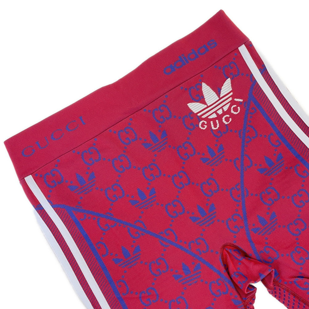 GUCCI Adidas Collaboration GG Jersey Leggings Size M Red/Blue/White713036 Nylon95% Polyurethane5%