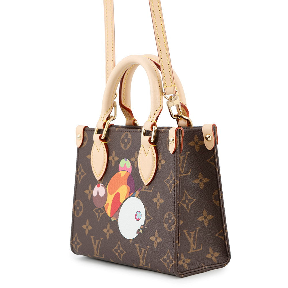 LOUIS VUITTON LV × TM Onthego PinkM13668 Monogram Panda Takashi Murakami Size BB