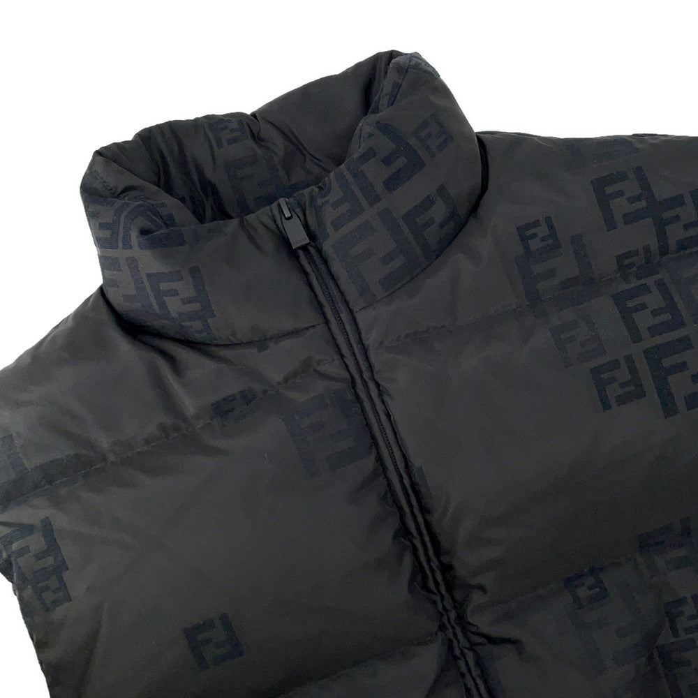 FENDI Down vest Size 52 BlackFAA694 Cotton46% Nylon30% Polyester24%