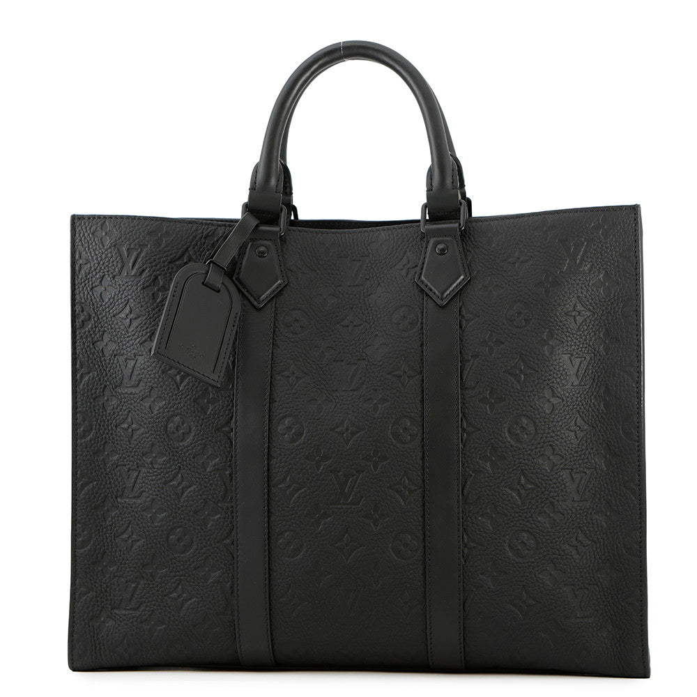 LOUIS VUITTON Sac Plat 24H NoirM24786 Monogram?Taurillon Leather