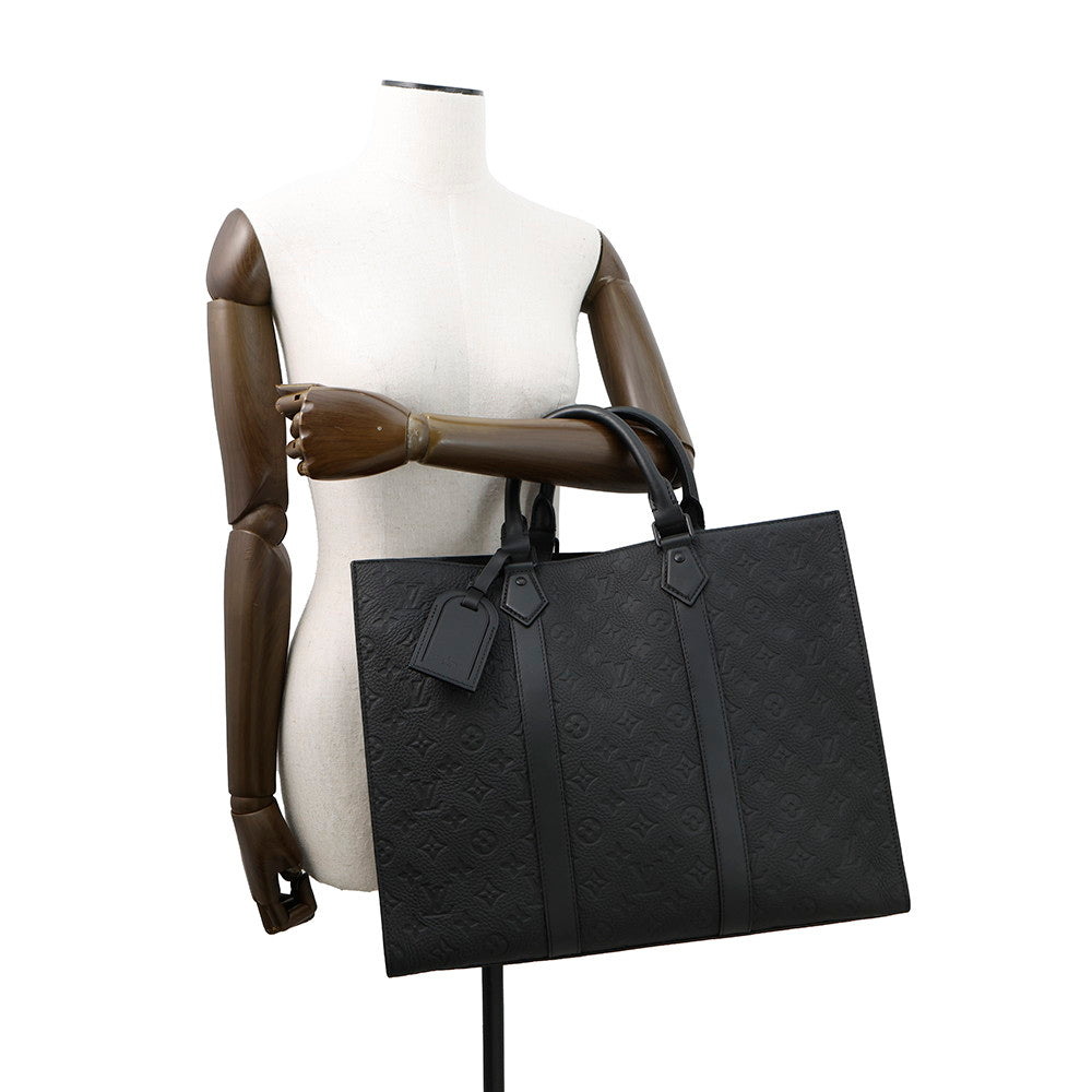 LOUIS VUITTON Sac Plat 24H NoirM24786 Monogram?Taurillon Leather