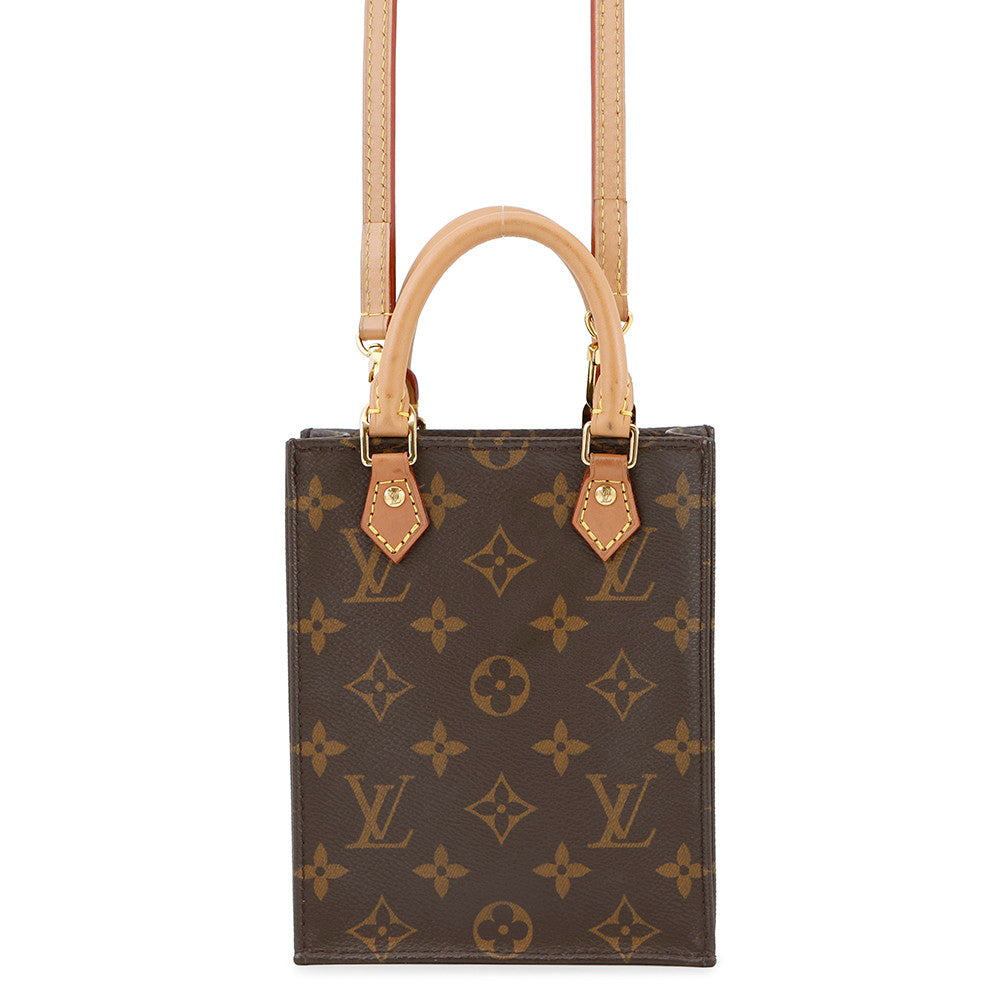 LOUIS VUITTON Petit Sac Plat BrownM69442 Monogram