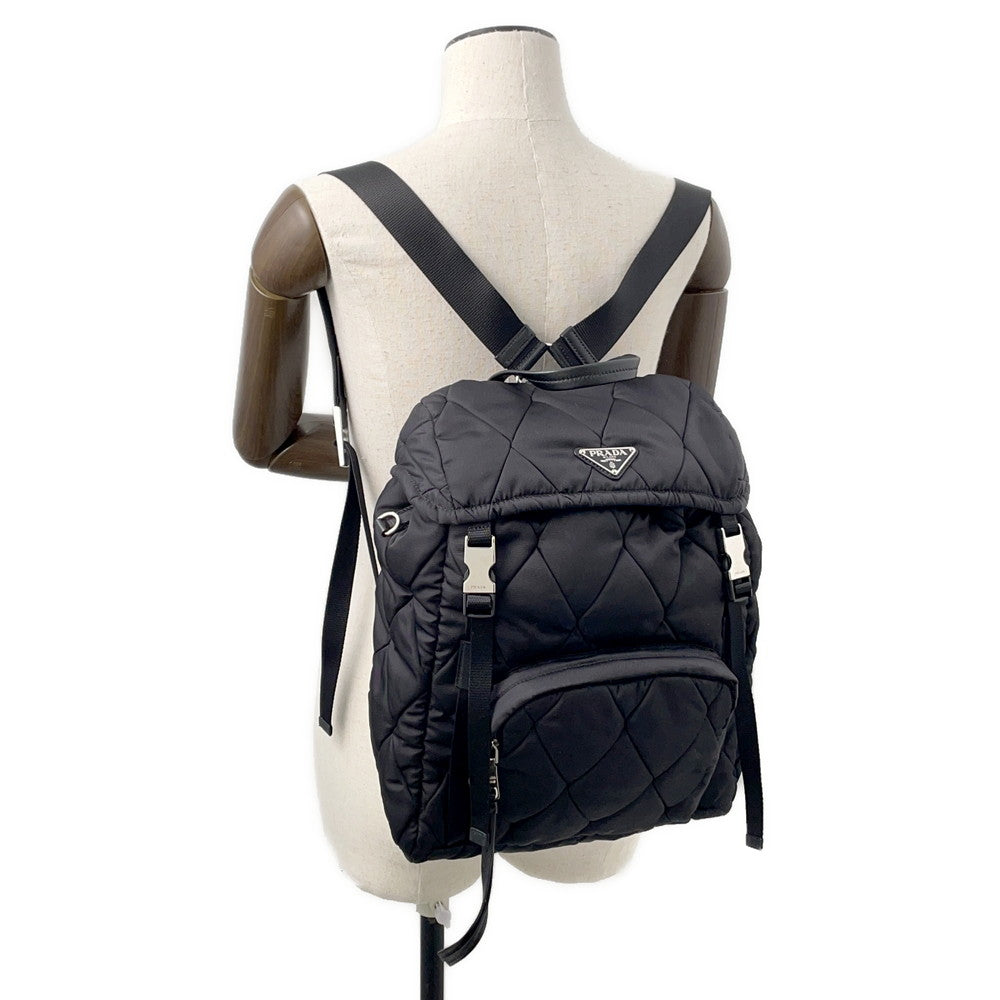 PRADA Quilted Backpack Black1BZ020 Nylon