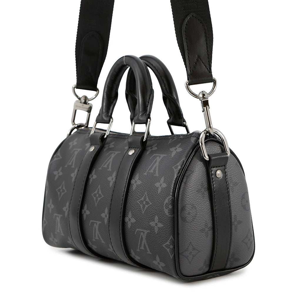 LOUIS VUITTON Keepall Bandouliere NoirM46271 Monogram Eclipse Monogram Eclipse Reverse Size 25