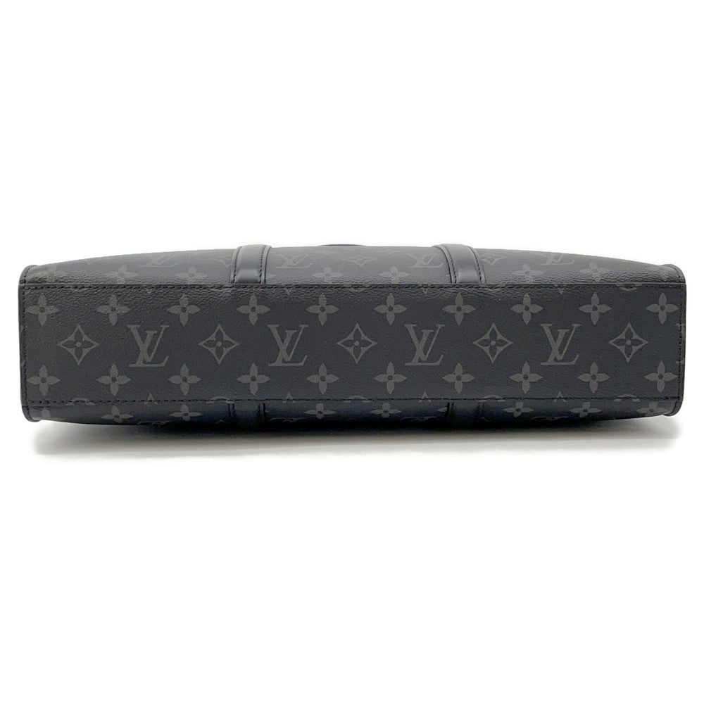 LOUIS VUITTON Sac Plat / Horizontal Zip NoirM45265 Monogram Eclipse