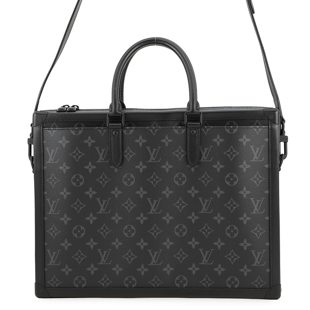 LOUIS VUITTON Soft Trunk?Briefcase NoirM44952 Monogram Eclipse