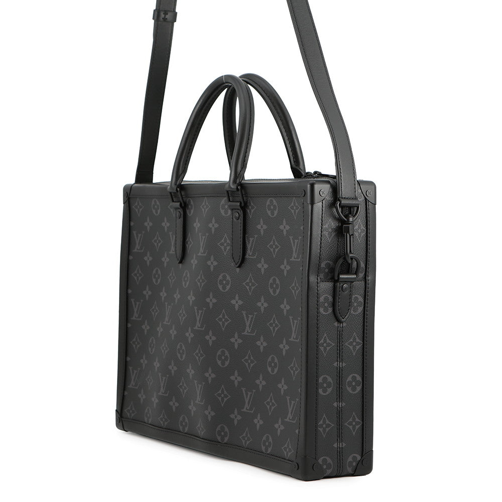 LOUIS VUITTON Soft Trunk?Briefcase NoirM44952 Monogram Eclipse