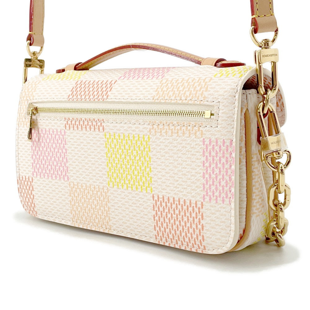LOUIS VUITTON Pochette Metis EW PeachN40749 Damier Licious