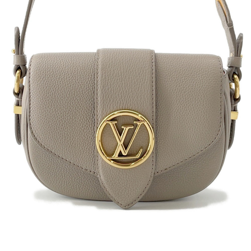 LOUIS VUITTON Pont Neuf Soft GreigeM58728 Calf Leather Size PM