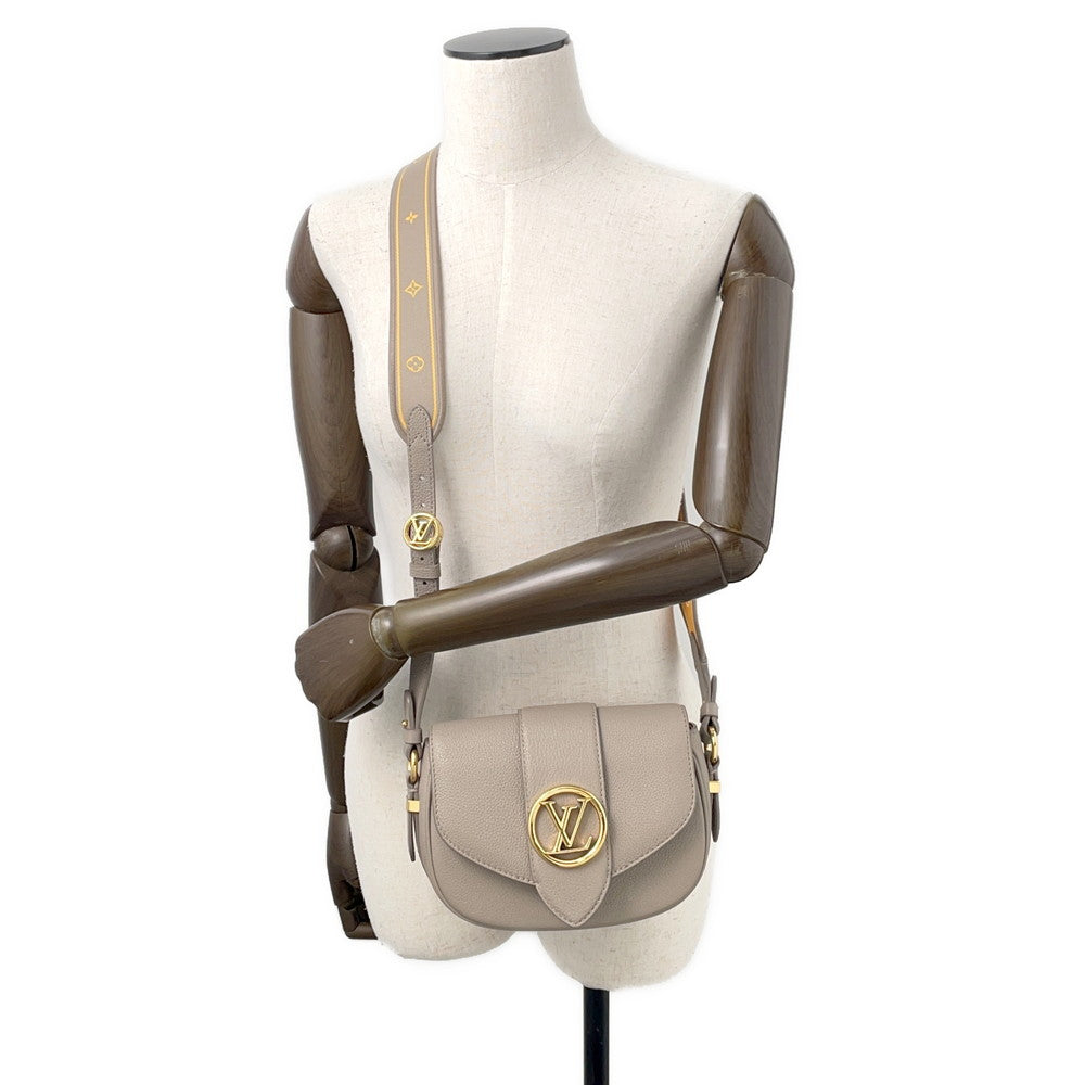 LOUIS VUITTON Pont Neuf Soft GreigeM58728 Calf Leather Size PM