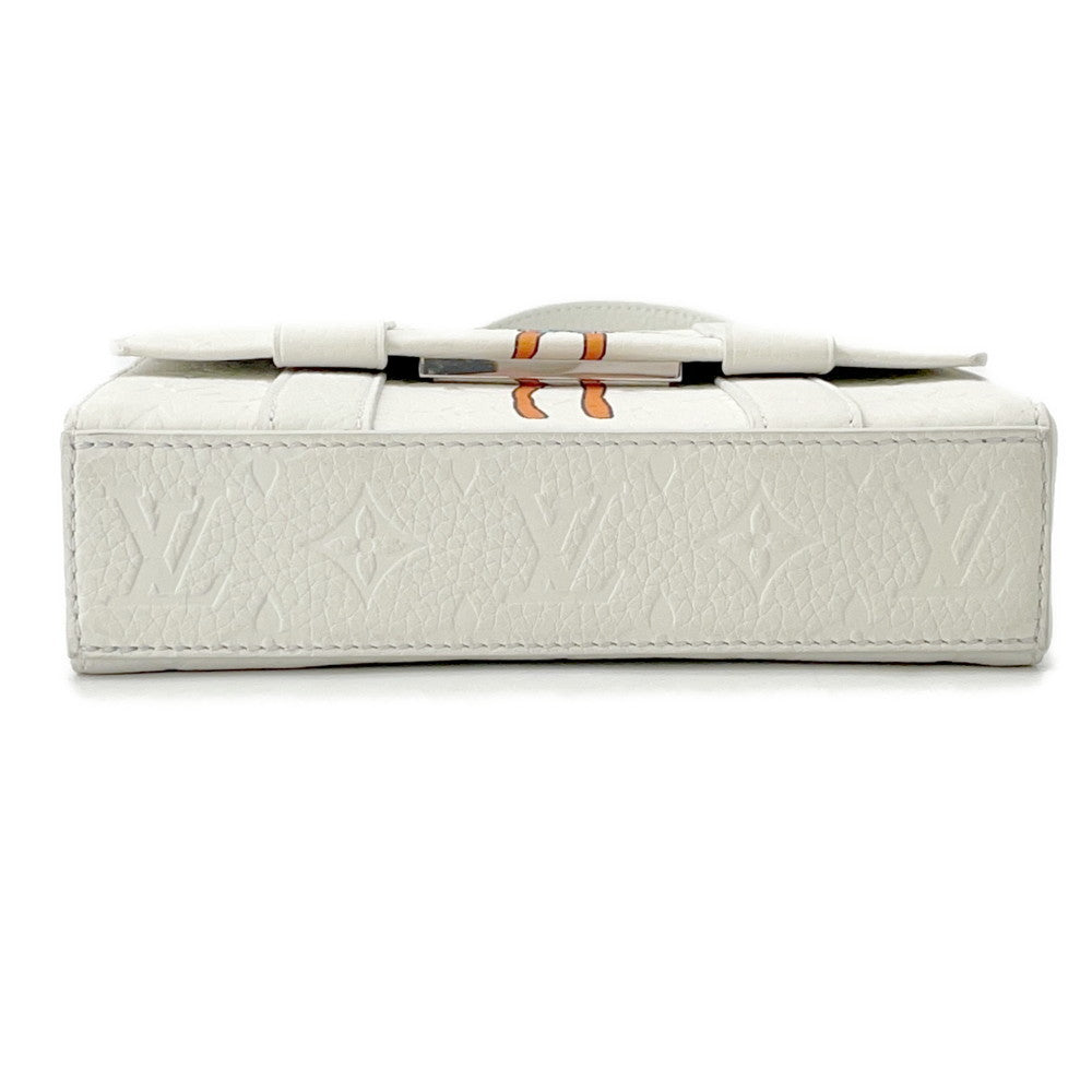LOUIS VUITTON Flap Soft Trunk Messenger WhiteM57407 Taurillon Leather