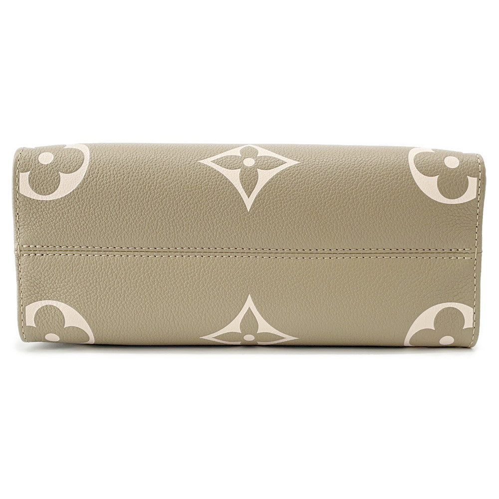 LOUIS VUITTON Onthego khaki cremeM46647 Monogram Empreinte Leather Size PM