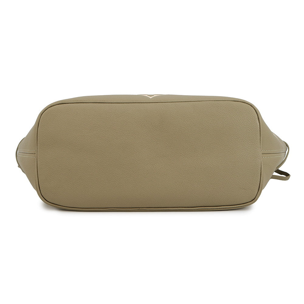 LOUIS VUITTON Neverfull Khaki/CremeM46649 Monogram Empreinte Leather Size MM