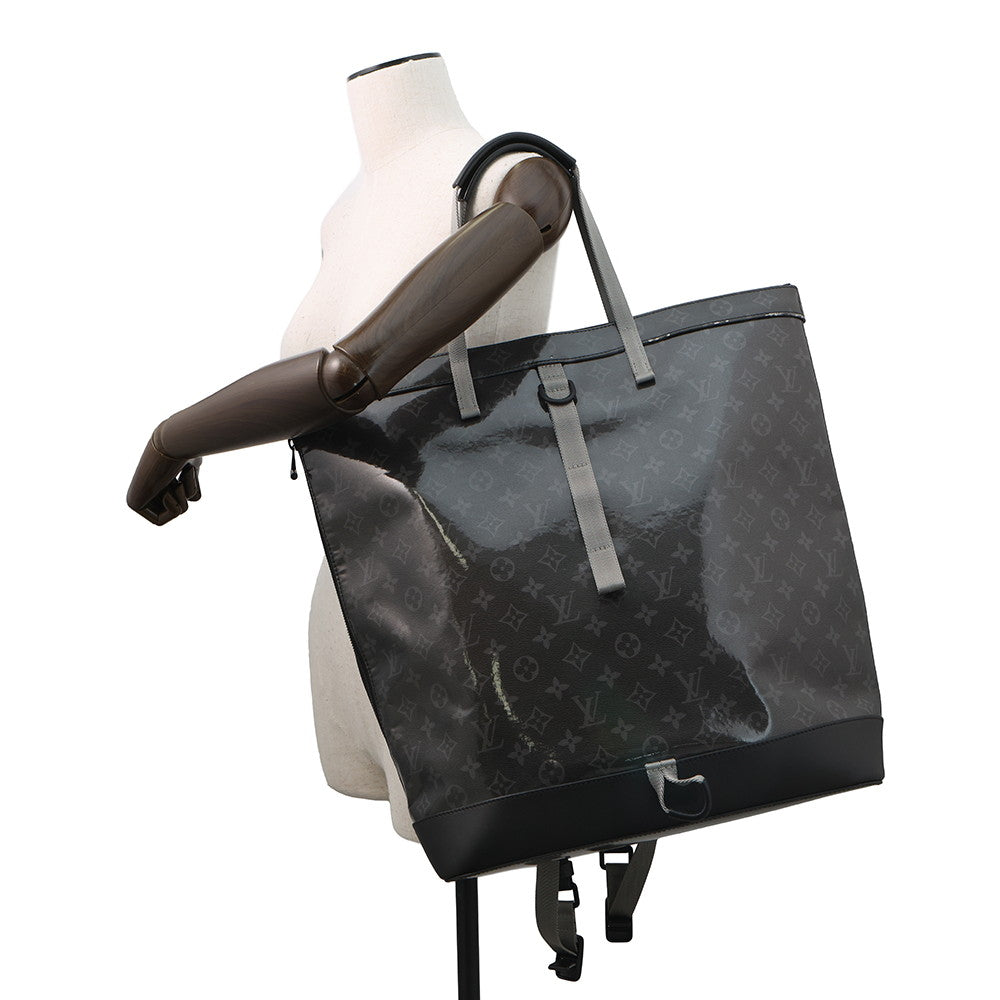 LOUIS VUITTON Zipped Tote Gray/NoirM43900 Monogram Eclipse Glaze