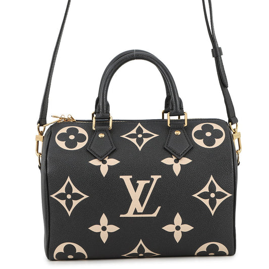 LOUIS VUITTON Speedy Bandouliere RedM58947 Bicolor Monogram Empreinte Leather Size 25