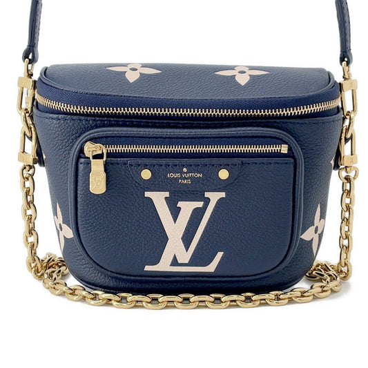 LOUIS VUITTON Mini Bumbag Navy/CreamM85636 Monogram Empreinte Leather