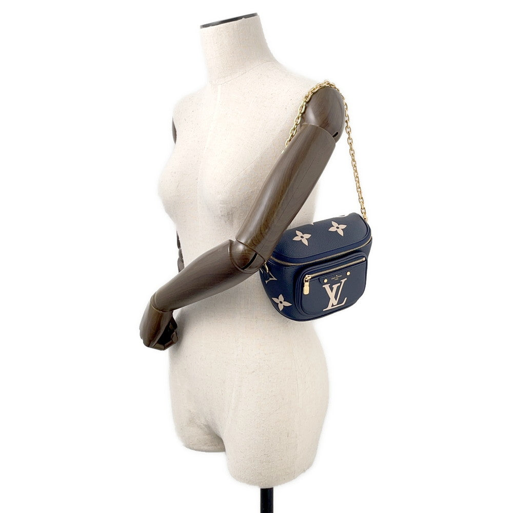 LOUIS VUITTON Mini Bumbag Navy/CreamM85636 Monogram Empreinte Leather