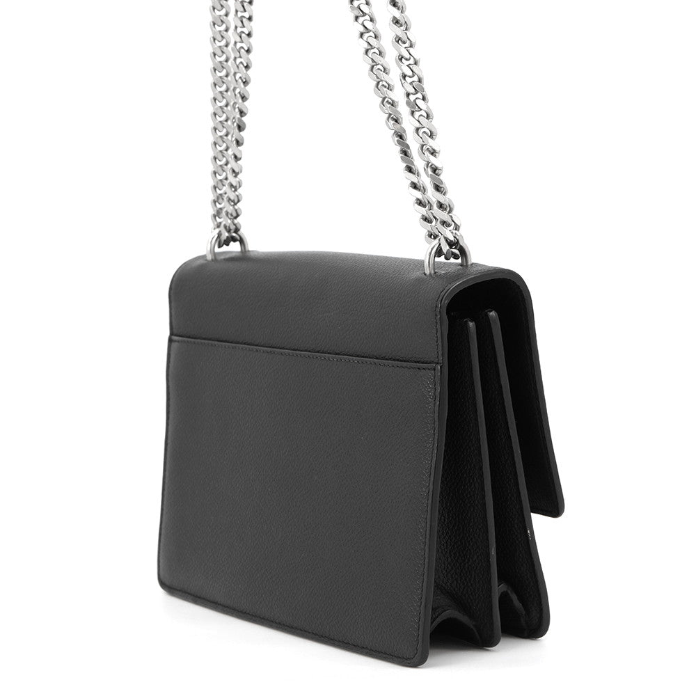 SAINT LAURENT PARIS Sunset Chain Bag Black442906 Leather Size Medium