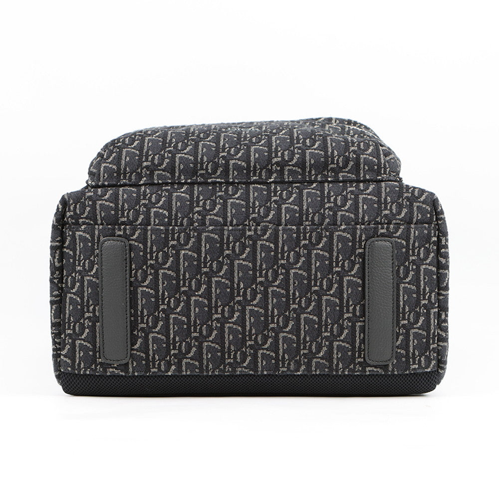 Dior Oblique Jacquard Rider Backpack Black1VOBA088YKY Canvas Leather