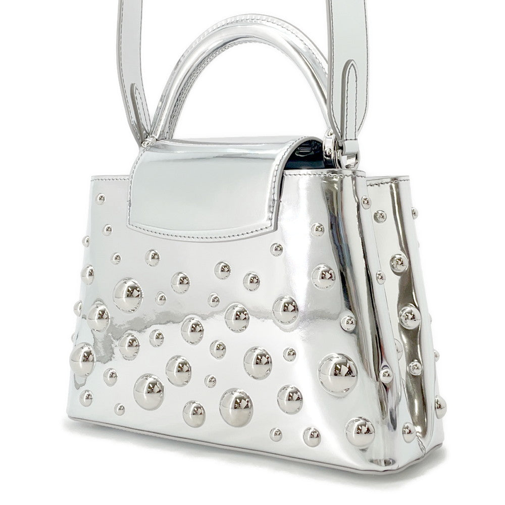 LOUIS VUITTON Capucines Metal Dots SilverM21634 Leather Size BB
