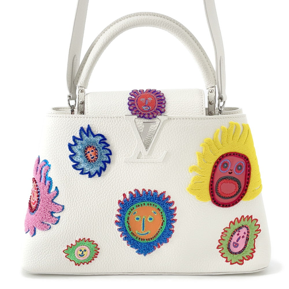 LOUIS VUITTON LV × YKCapucines WhiteM21726 Taurillon Size MM