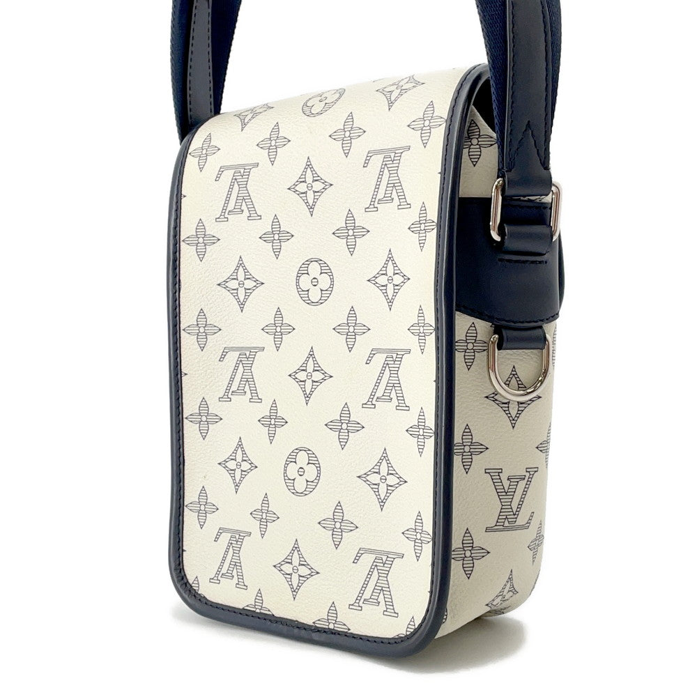 LOUIS VUITTON Messenger White/NavyM54247 Monogram Savannah Chapman Brothers Size BB