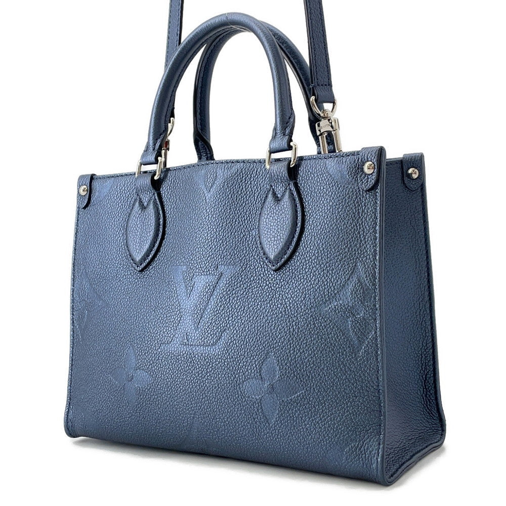 LOUIS VUITTON Onthego Navy BlueM58956 Monogram Empreinte Leather Grain Leather Size PM