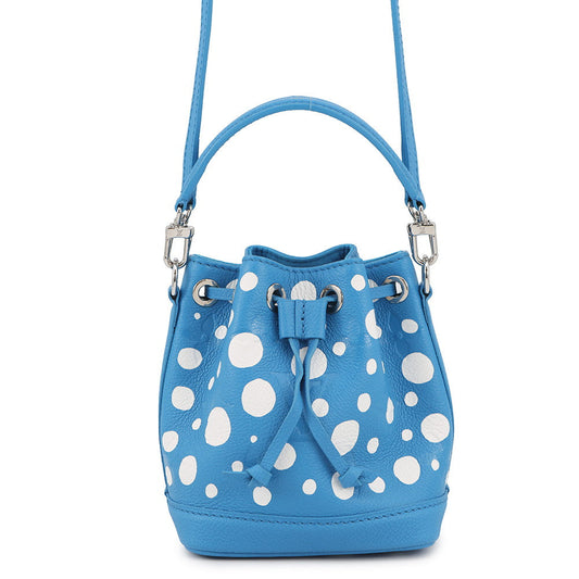 LOUIS VUITTON LV × YK Nano Noe Blue/WhiteM81985 Monogram Empreinte Leather Infinity Dot